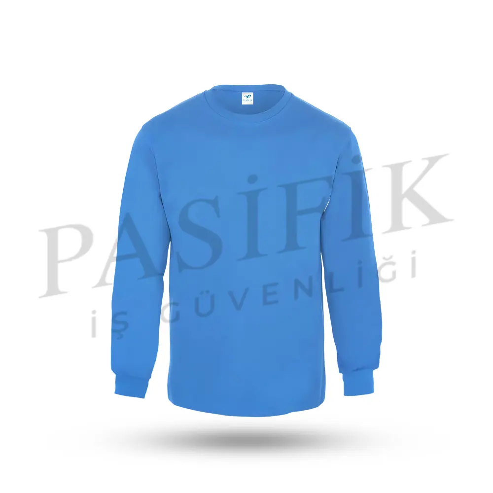 Relax Bi̇si̇klet Yaka Sweatshirt Açık Mavi̇