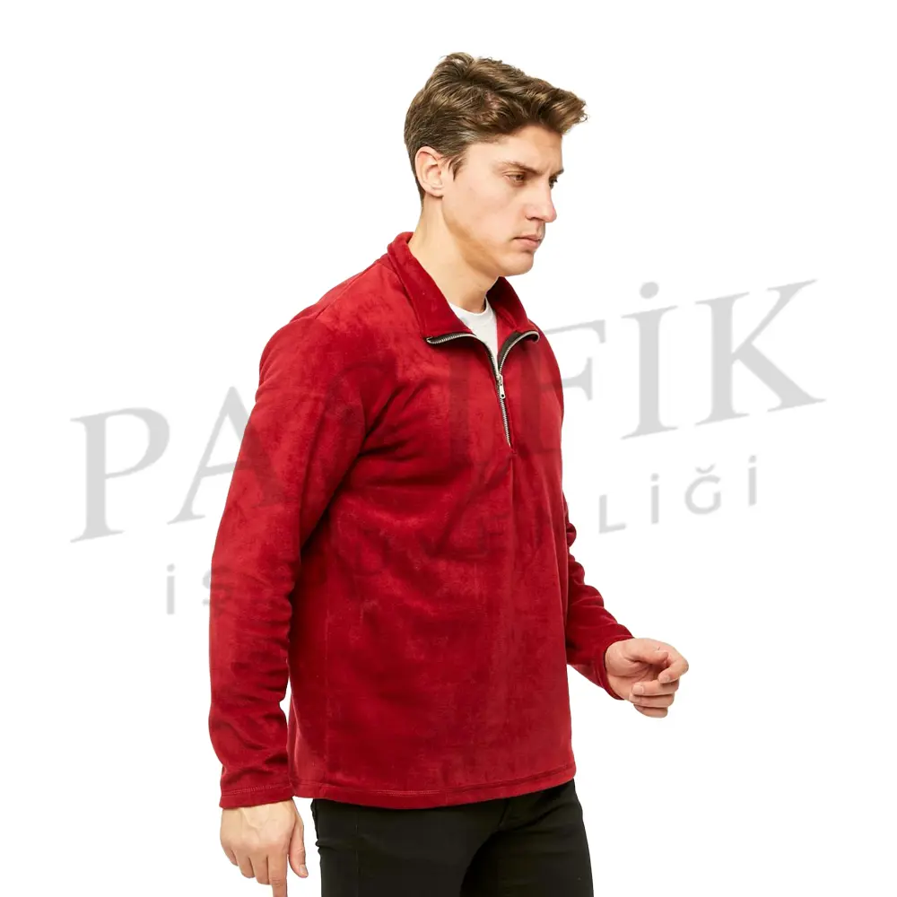 Fermuarli Sweatshirt Bordo