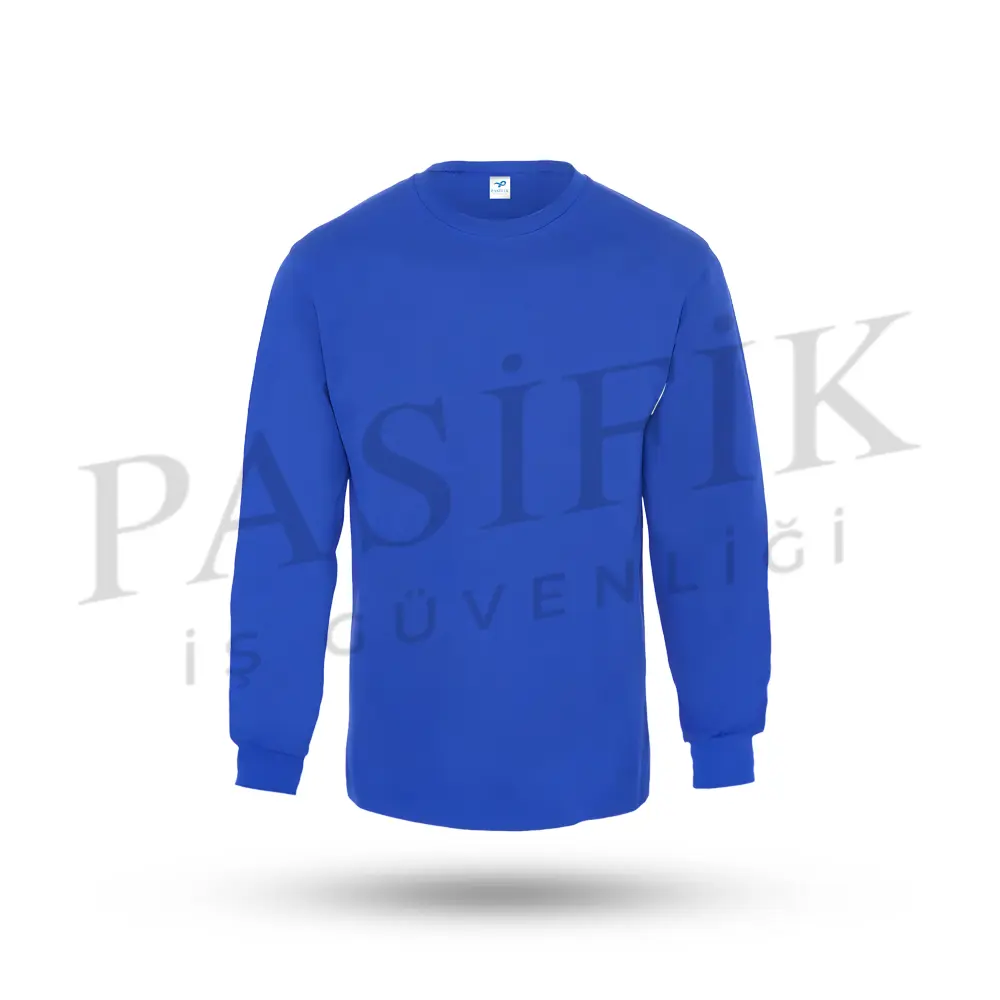 Relax Bi̇si̇klet Yaka Sweatshirt Saksı Mavi̇