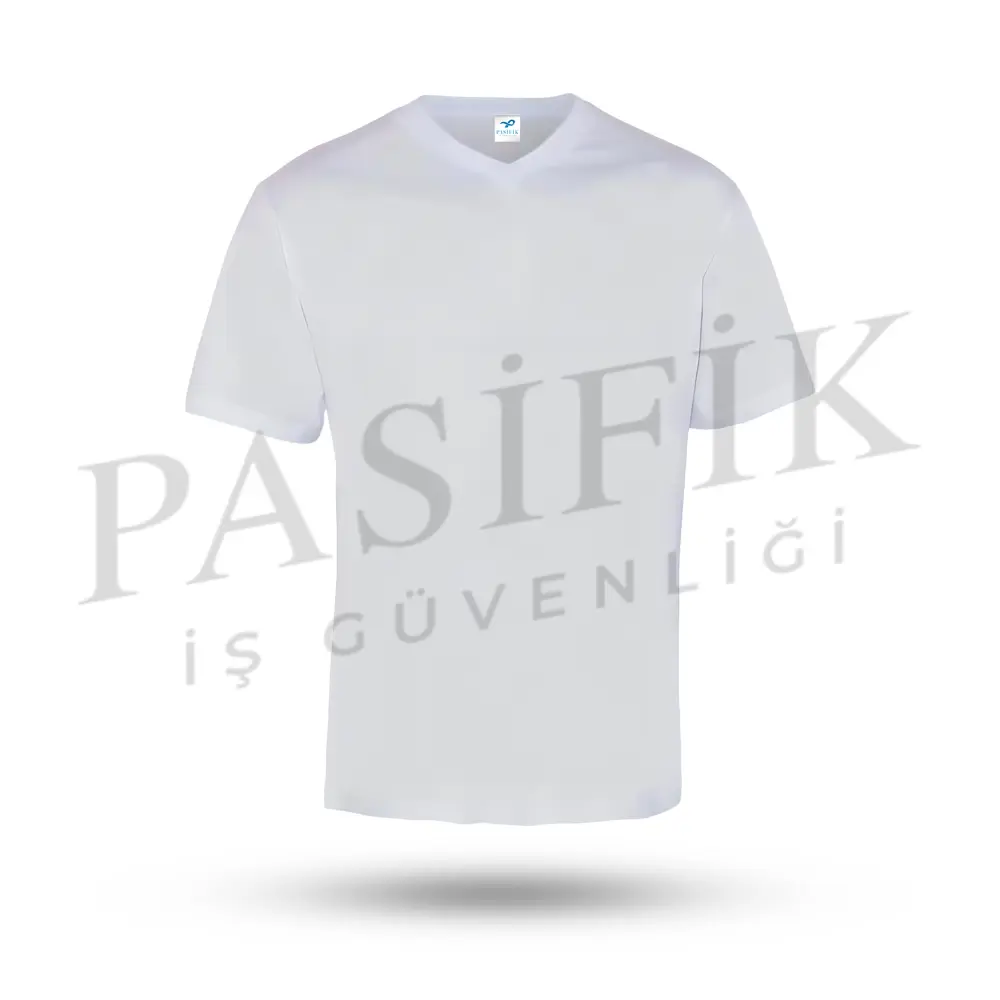 V Yaka T-shirt Beyaz
