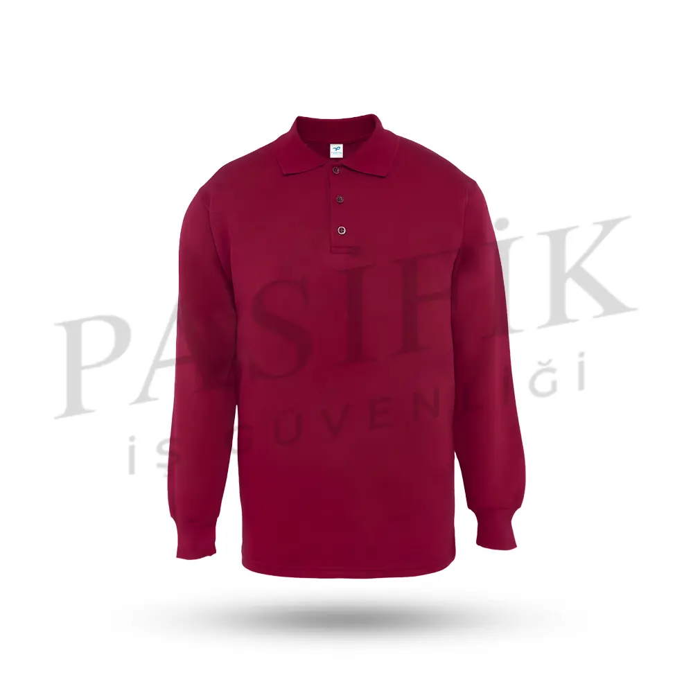 Comfort Polo Sweatshirt Bordo