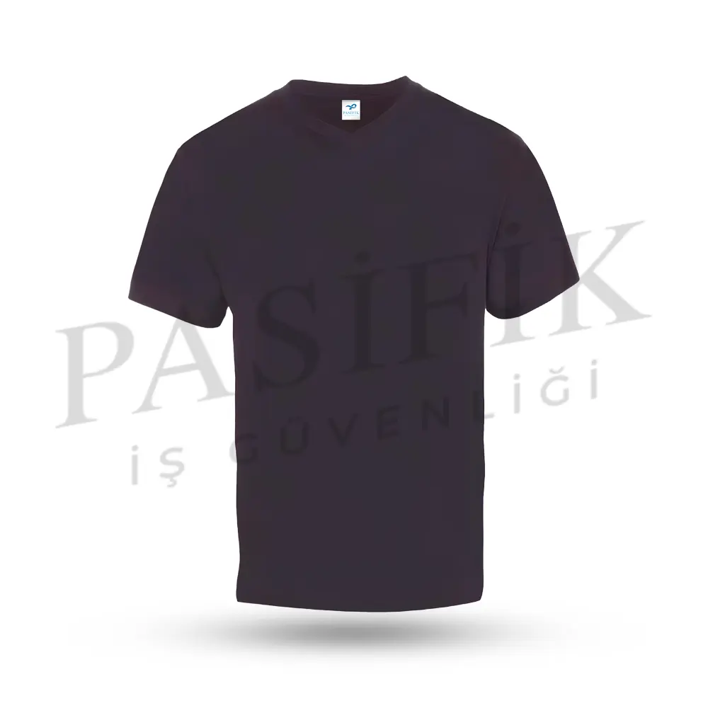 V Yaka T-shirt Siyah
